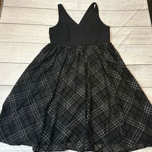 Torrid Plus Size Elegant Black and Silver Party Dress